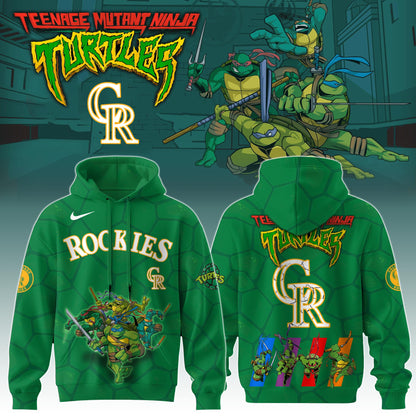 .        Colorado Rockies MLB x Ninja Turtles Special Edition Hoodie 2025