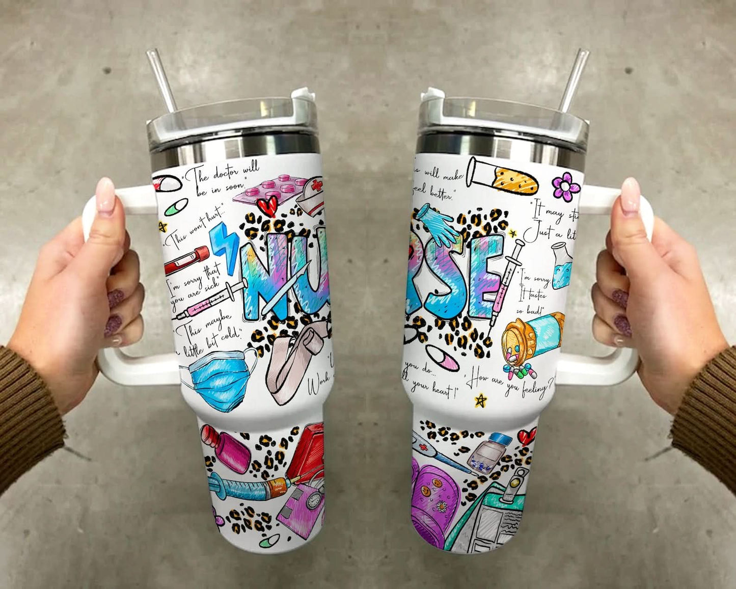 Nurse Life Tumbler 40oz NUR01 - Gift For Nurse