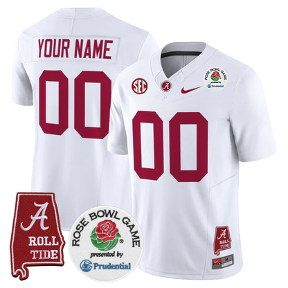 BAMA 2025 Rose Bowl Vapor Limited Custom Jersey - All Stitched