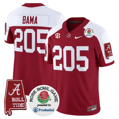 BAMA 2025 Rose Bowl Vapor Limited Jersey - All Stitched