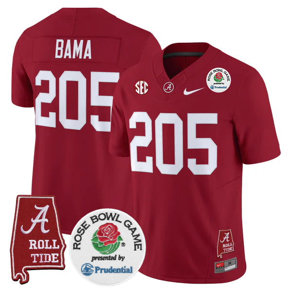 BAMA 2025 Rose Bowl Vapor Limited Jersey - All Stitched