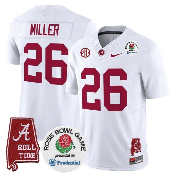 BAMA 2025 Rose Bowl Vapor Limited Jersey - All Stitched