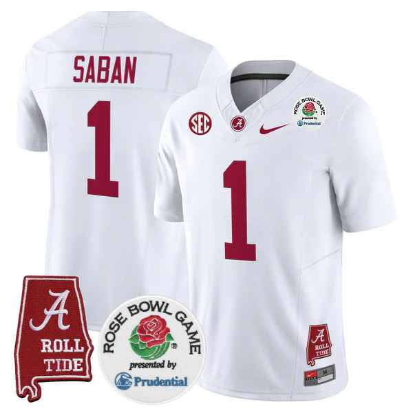 BAMA 2025 Rose Bowl Vapor Limited Jersey - All Stitched