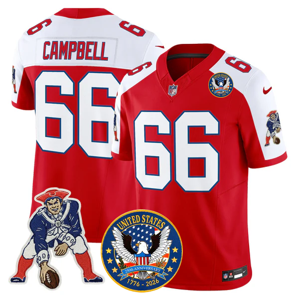NE Throwback America 250th Patch Vapor Limited Jersey - All Stitched