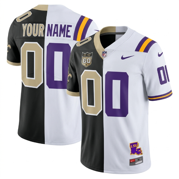 Saints x LSU 2026 Vapor Limited Custom Split Jersey - Stitched