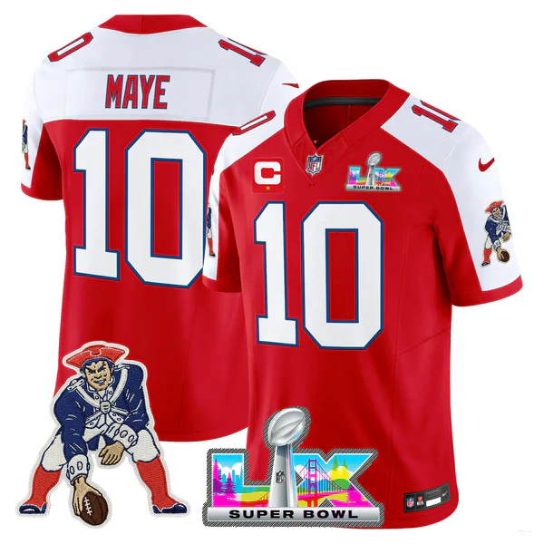 NE 2025 Super Bowl LX Vapor Limited Jersey N8 - All Stitched