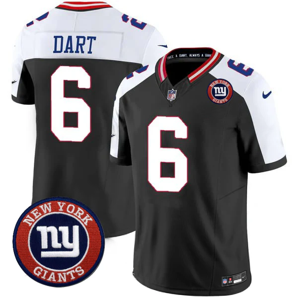Jaxson Dart #6 NYG Jersey - All Stitched N1