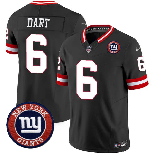 Jaxson Dart #6 NYG Jersey - All Stitched N1