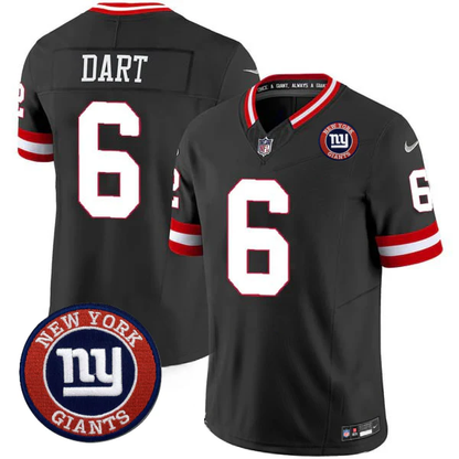Jaxson Dart #6 NYG Jersey - All Stitched N1