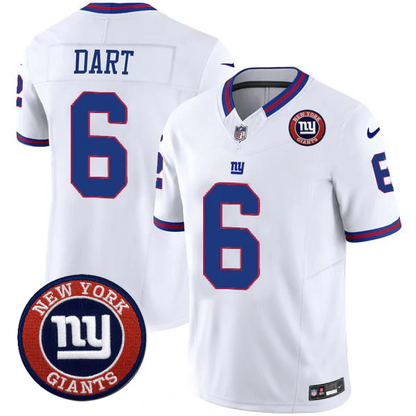 Jaxson Dart #6 NYG Jersey - All Stitched N1