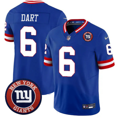 Jaxson Dart #6 NYG Jersey - All Stitched N1