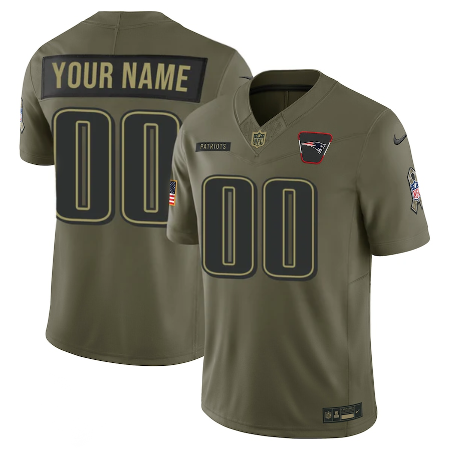 New England Patriots F.U.S.E. Limited Rivalry Series Custom Jersey - All Stitched