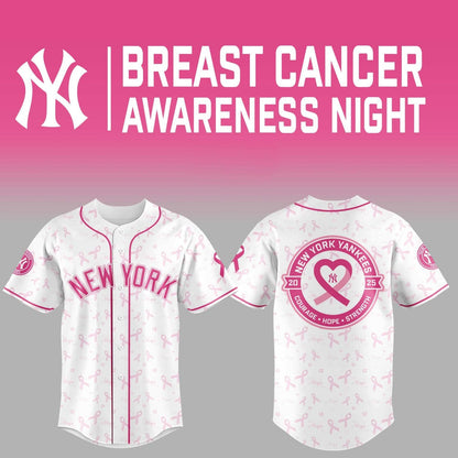 New York Yankees x Breast Cancer Awareness Night - Limited Edition Jersey - Printed