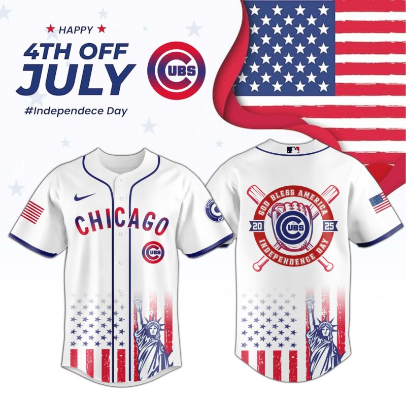 .Chicago Cubs Special Independence Day Limited Edition Jersey