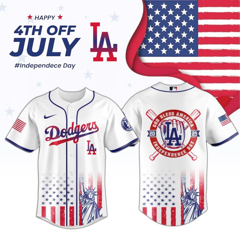 .Los Angeles Dodgers Special Independence Day Limited Edition Jersey