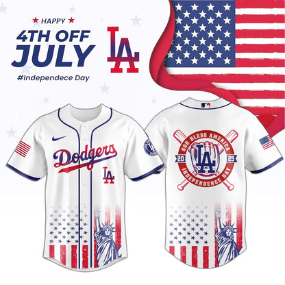 .Los Angeles Dodgers Special Independence Day Limited Edition Jersey