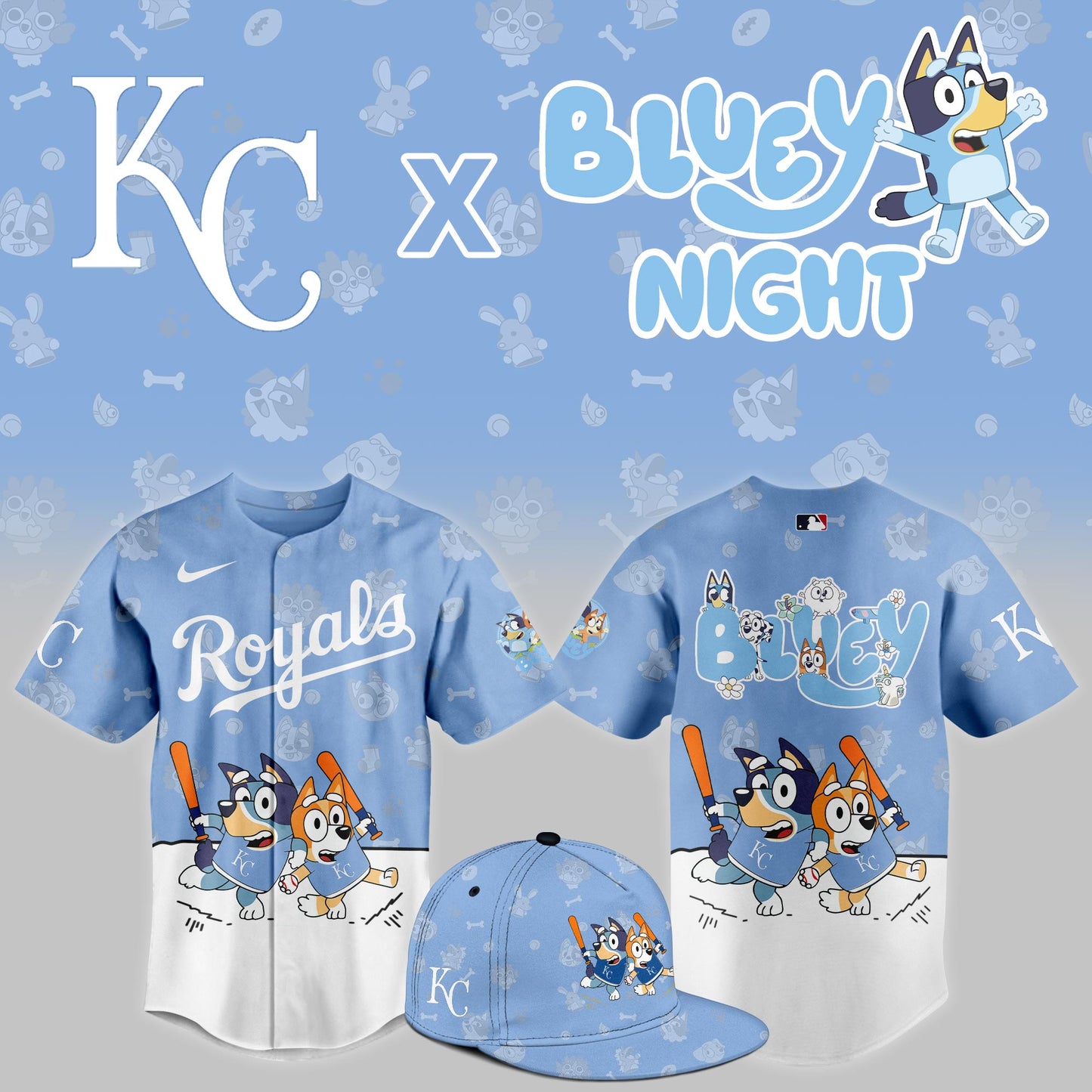 Kansas City Royals 2025 Bluey Night Limited Jersey