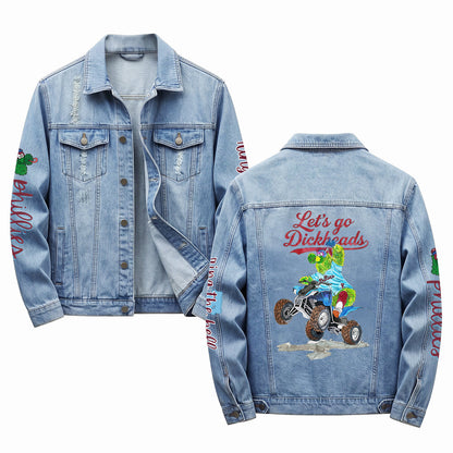 PHI Fan Let's go Dickheads Denim Jacket - Printed