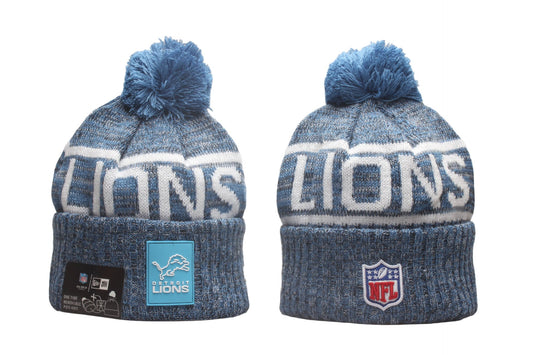 DET Cuffed Knit Hat with Pom - Rubber Patch