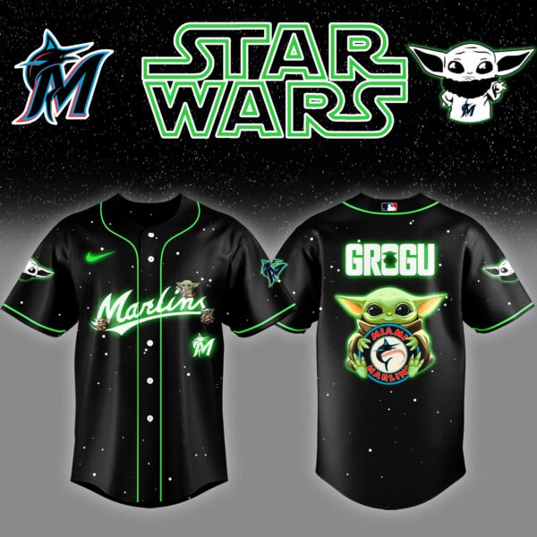Miami Marlins x Stars Wars Grogu Night Baseball Jersey Editions Limited v3
