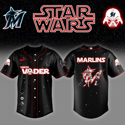 Miami Marlins x Stars Wars Darth Vader Night Baseball Jersey Editions Limited v2