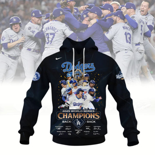 Dodgers World Series Champions Pullover Hoodie - Printed