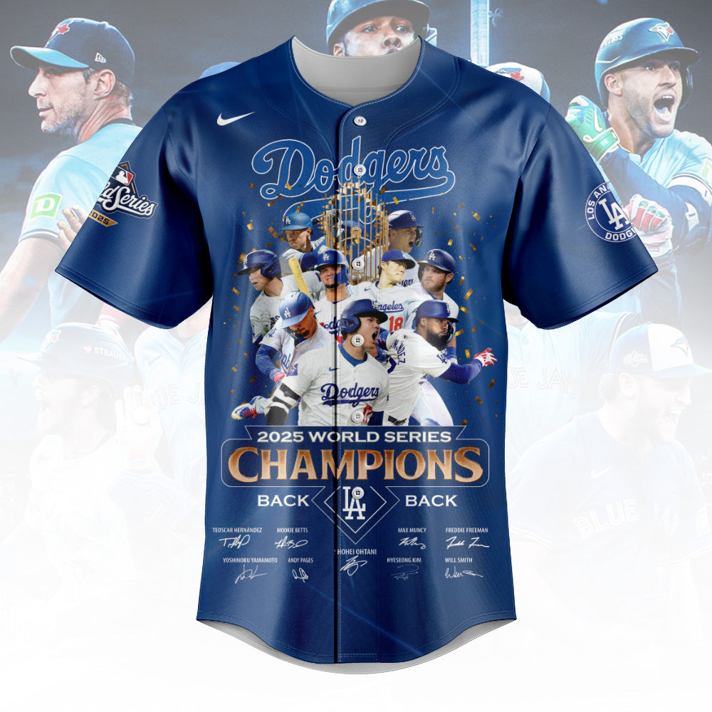 Dodgers  2025 World Series Champions Jersey - Printed