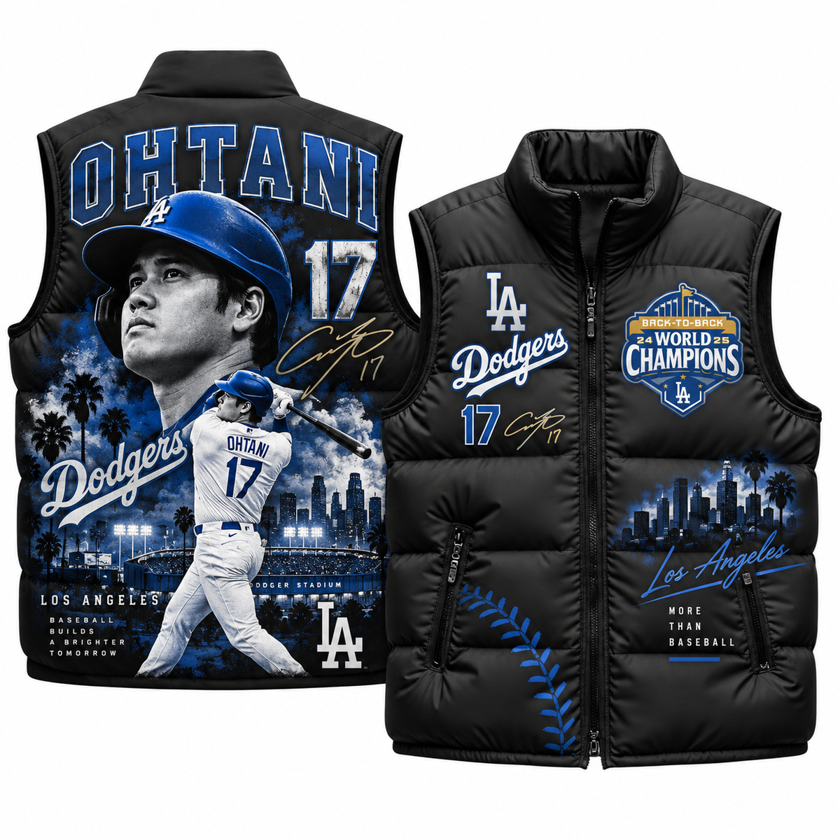 LAD #17 Ohtani Puffer Vest - Printed V2