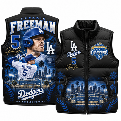 LAD #5 Freddie Freeman Puffer Vest - Printed