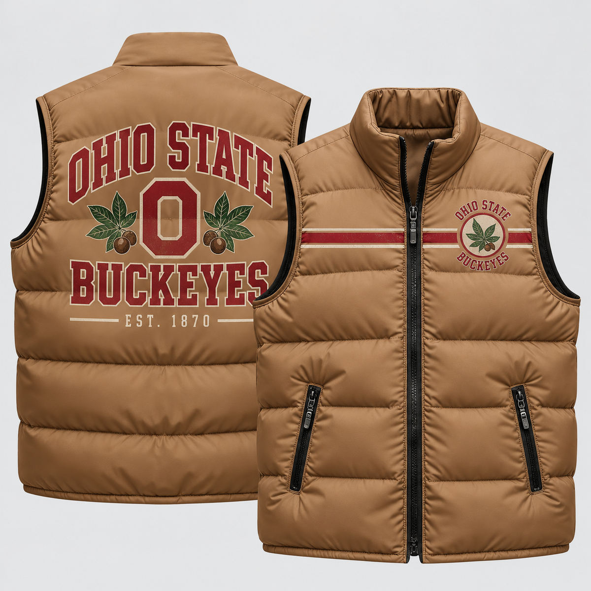 OSU 2026 Military Appreciation Puffer Vest - Printed