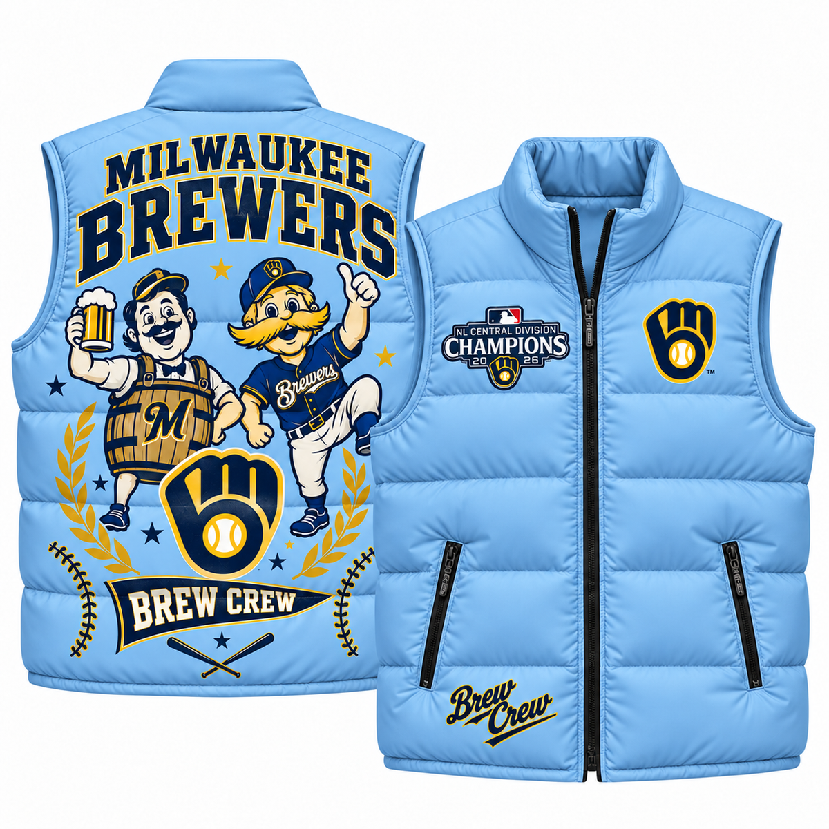 MIL "Brew Crew" Puffer Vest - Printed