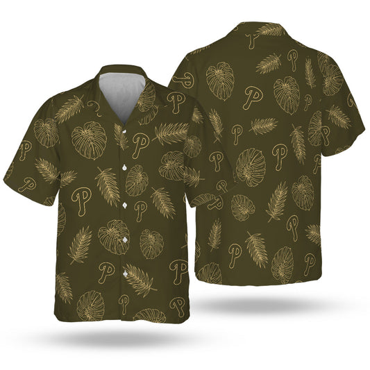 PHI Special Armed Forces Hawaiian Design Button Shirt V3