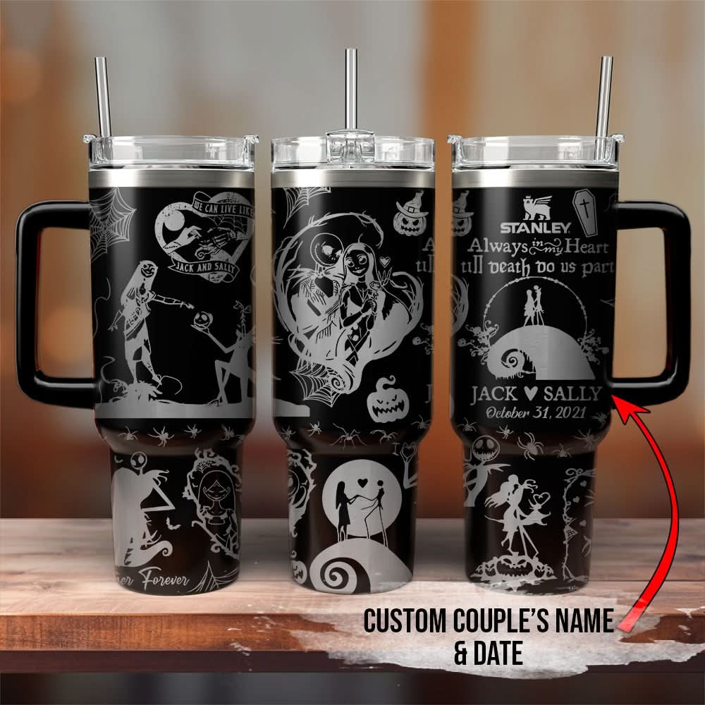 Couple Custom Nightmare Before Christmas 40oz Tumbler - 408VTTLTB031