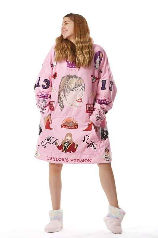 Taylor Blanket Hoodie Pink - HL120812