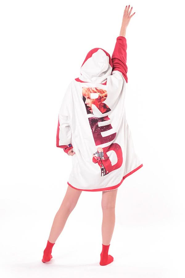 Taylor RED Blanket Hoodie Pink - HL160802