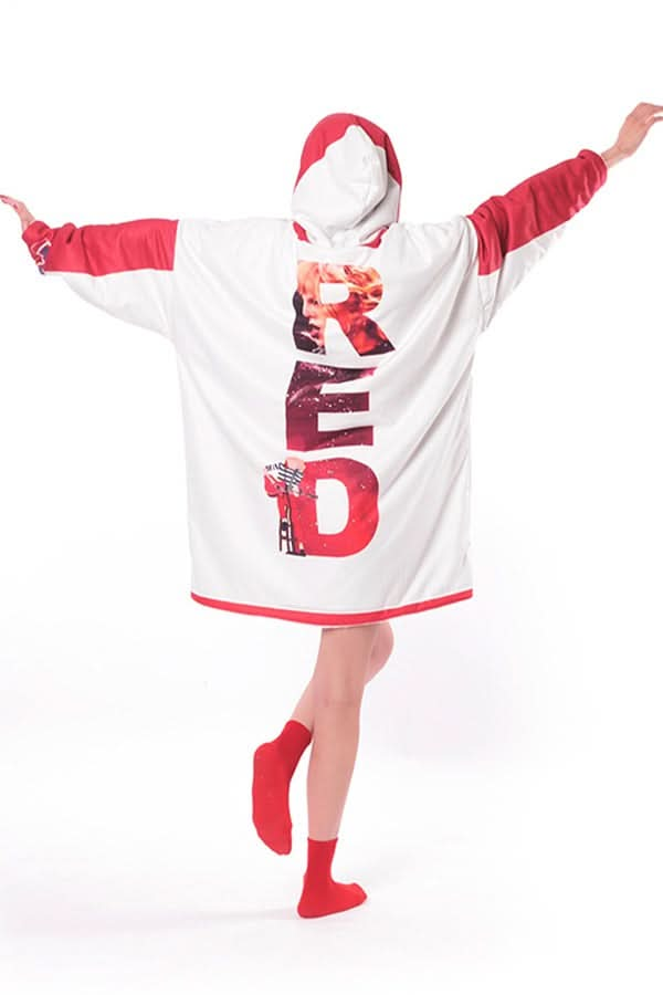 Taylor RED Blanket Hoodie Pink - HL160802