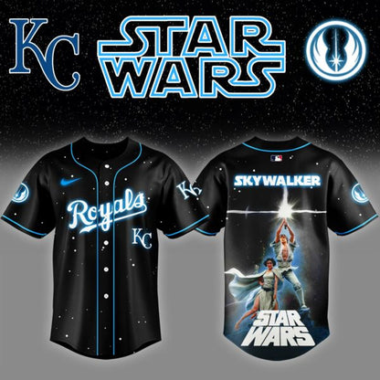 Kansas City Royals x Stars Wars Luke Skywalker Game Night Baseball Jersey Editions Limited v4