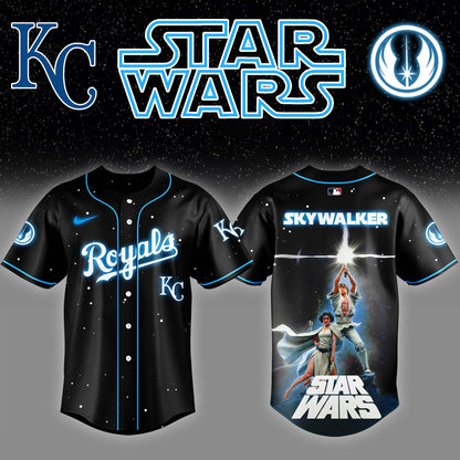 Kansas City Royals x Stars Wars Luke Skywalker Game Night Baseball Jersey Editions Limited v4