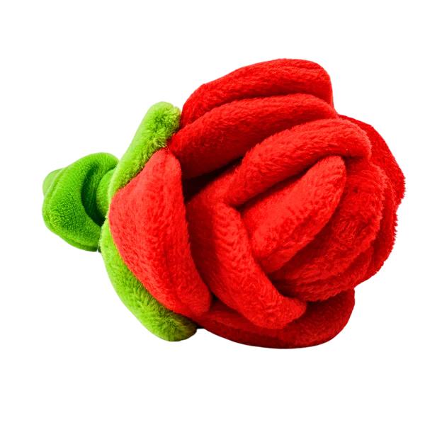 Plush Snuffle Rose Dog Toy | Interactive Treat Hiding