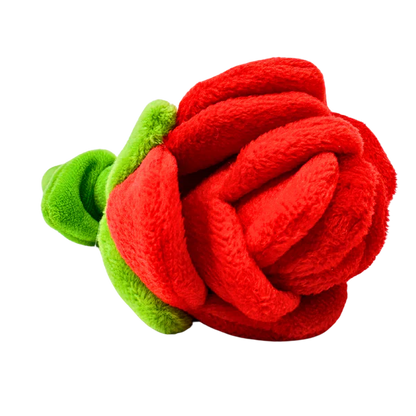 Plush Snuffle Rose Dog Toy | Interactive Treat Hiding