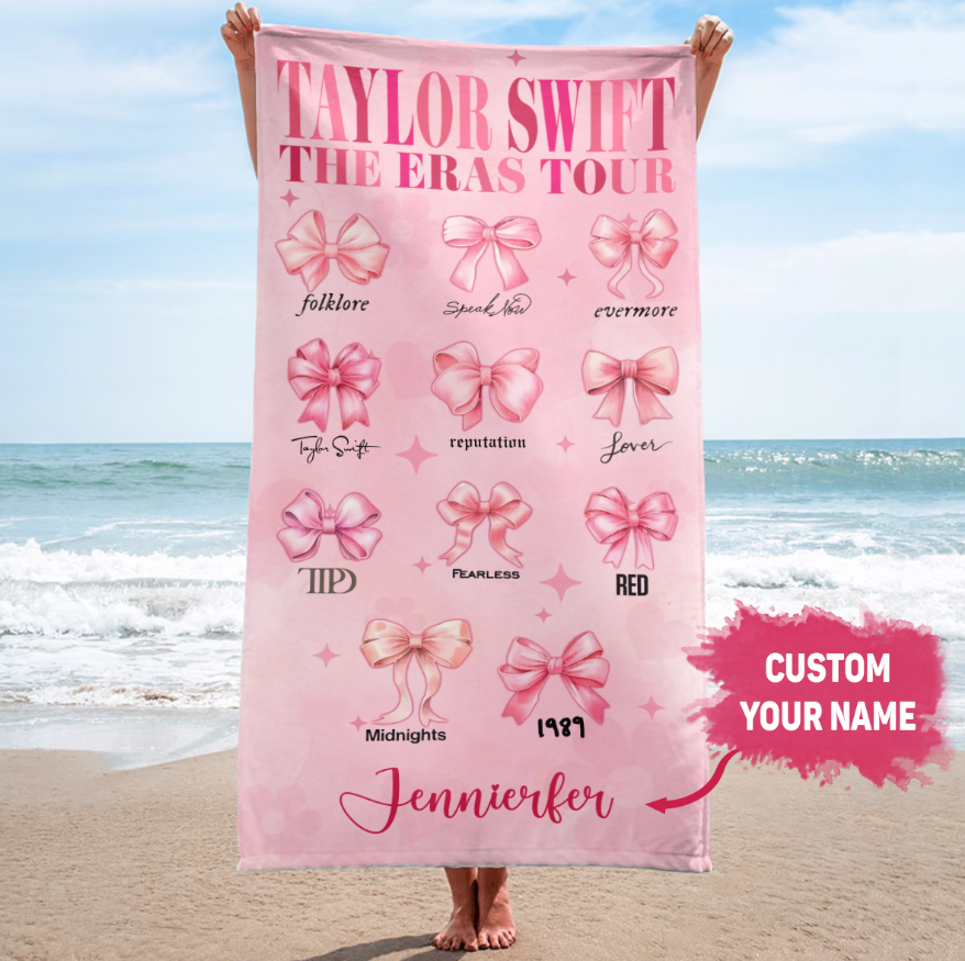 Coquette Pink Swift Gift For Fans Beach Towel- 407TTTLBT151