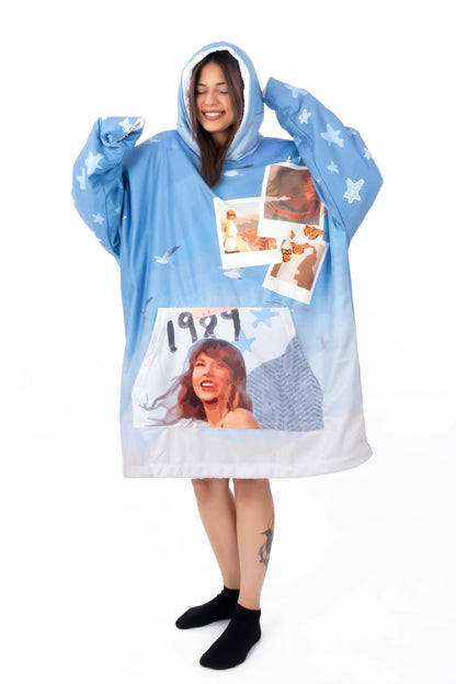 Taylor 1989 Album Blanket Hoodie Pink - HL160805