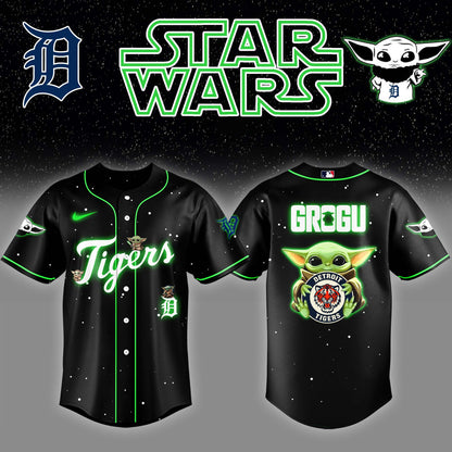 Detroit Tigers x Stars Wars Grogu Night Baseball Jersey Editions Limited v3
