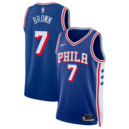 Jaylen Brown Philadelphia 76ers Vapor Jersey - Stitched
